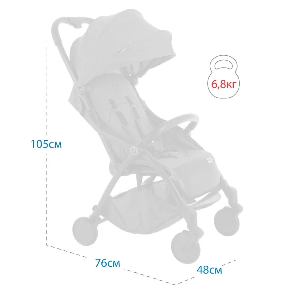 Прогулочная коляска Pituso Smart Chocolate - фото 2