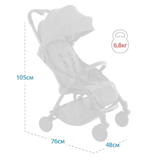 Прогулочная коляска Pituso Smart Chocolate