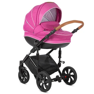 Коляска 3в1 Tutis Cappi Фуксия-кожа Фуксия/Черная рама