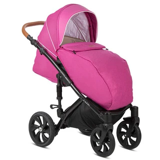 Коляска 3в1 Tutis Cappi Фуксия-кожа Фуксия/Черная рама