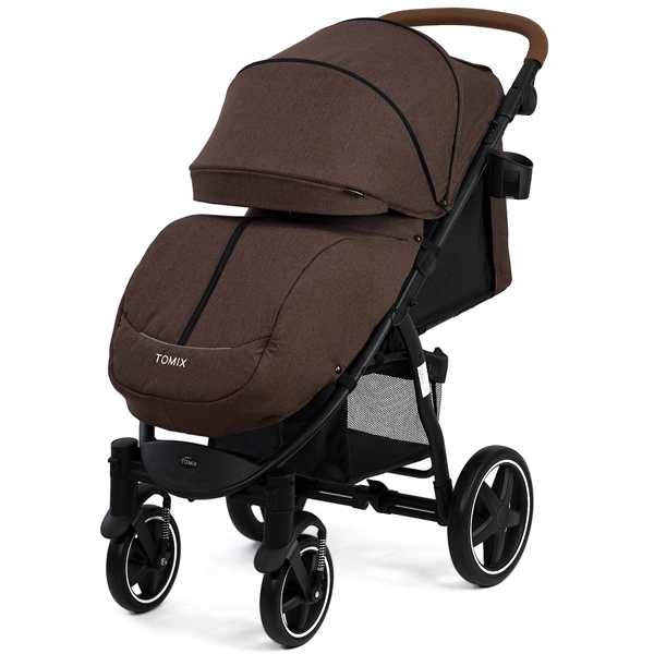 Детская коляска Tomix Stella HP-777 Dark Brown+Black 2022 - фото 2
