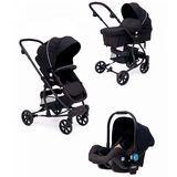 Детская коляска 2-в-1 с автокреслом TOMIX Bloom HP-710 Black - фото 7