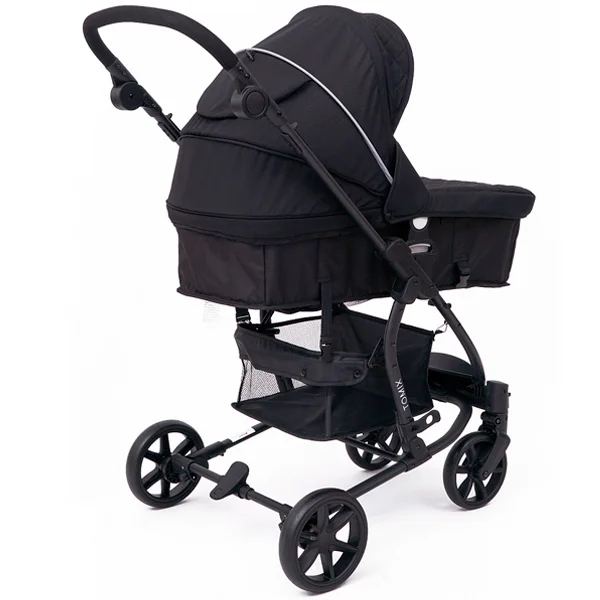 Детская коляска 2-в-1 с автокреслом TOMIX Bloom HP-710 Black - фото 9