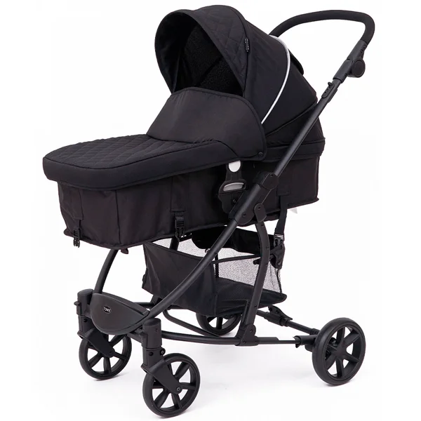 Детская коляска 2-в-1 с автокреслом TOMIX Bloom HP-710 Black - фото 2