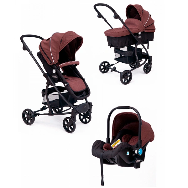 Детская коляска 2-в-1 с автокреслом TOMIX Bloom HP-710 Dark brown+Black - фото 7