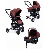 Детская коляска 2-в-1 с автокреслом TOMIX Bloom HP-710 Dark brown+Black - фото 7