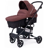 Детская коляска 2-в-1 с автокреслом TOMIX Bloom HP-710 Dark brown+Black