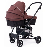Детская коляска 2-в-1 с автокреслом TOMIX Bloom HP-710 Dark brown+Black - фото 2