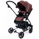 Детская коляска 2-в-1 с автокреслом TOMIX Bloom HP-710 Dark brown+Black - фото 3