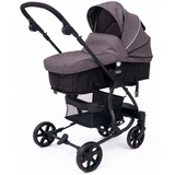 Детская коляска 2-в-1 с автокреслом TOMIX Bloom HP-710 Dark Grey+Black