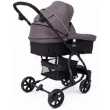 Детская коляска 2-в-1 с автокреслом TOMIX Bloom HP-710 Dark Grey+Black - фото 4