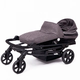 Детская коляска 2-в-1 с автокреслом TOMIX Bloom HP-710 Dark Grey+Black - фото 5