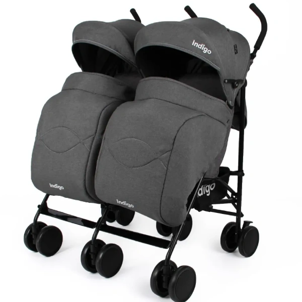 Прогулочная коляска-трость Indigo Duet Grey - фото 2