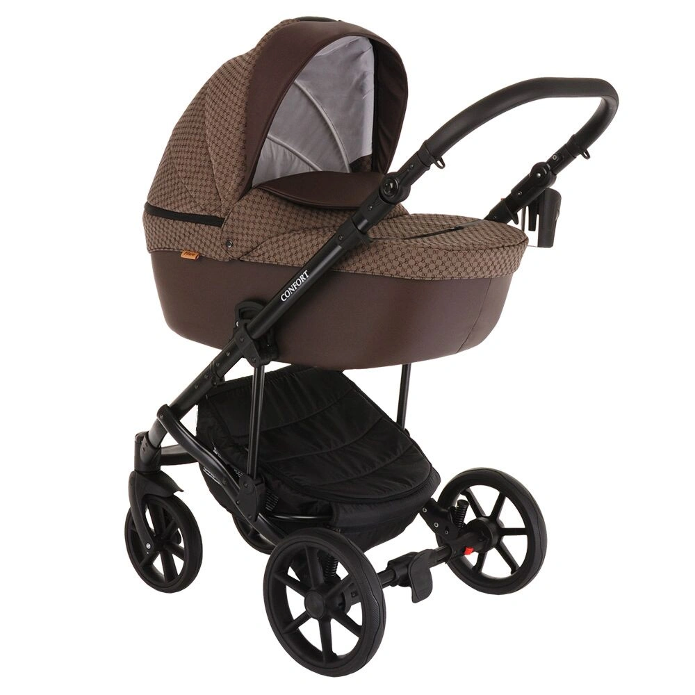 Детская коляска 2-в-1 Pituso Confort (короб+прогулочный блок) Plus Коричневая - фото 6