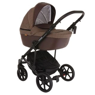 Детская коляска 2-в-1 Pituso Confort (короб+прогулочный блок) Plus Коричневая
