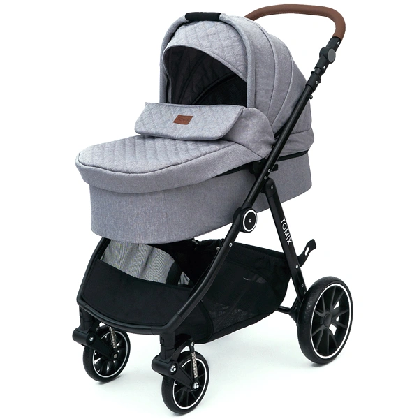Детская коляска 2-в-1 Tomix Aura Gray - фото 12