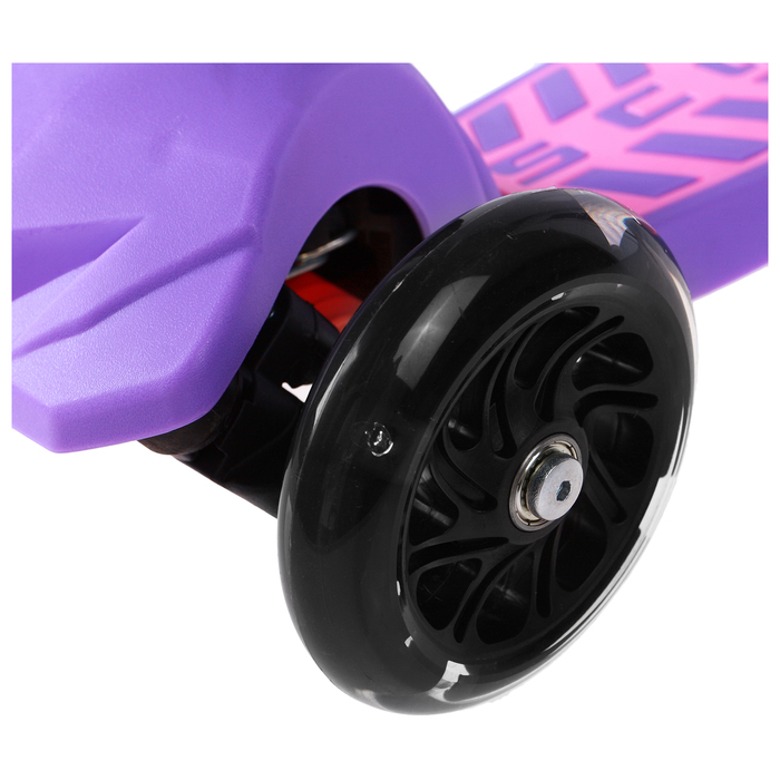Самокат GRAFFITI, колёса световые PU d=120/80 мм, ABEC 7, цвет фиолетовый 