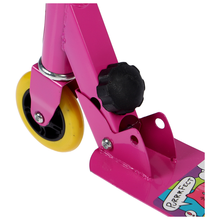 Самокат складной GRAFFITI, колёса PVC d=100 мм, цвет розовый 