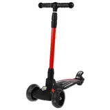 Самокат стальной FY-D2B, колёса PU d=130 мм, ABEC 7, свет, цвет красный 