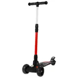 Самокат стальной FY-D2B, колёса PU d=130 мм, ABEC 7, свет, цвет красный  - фото 3