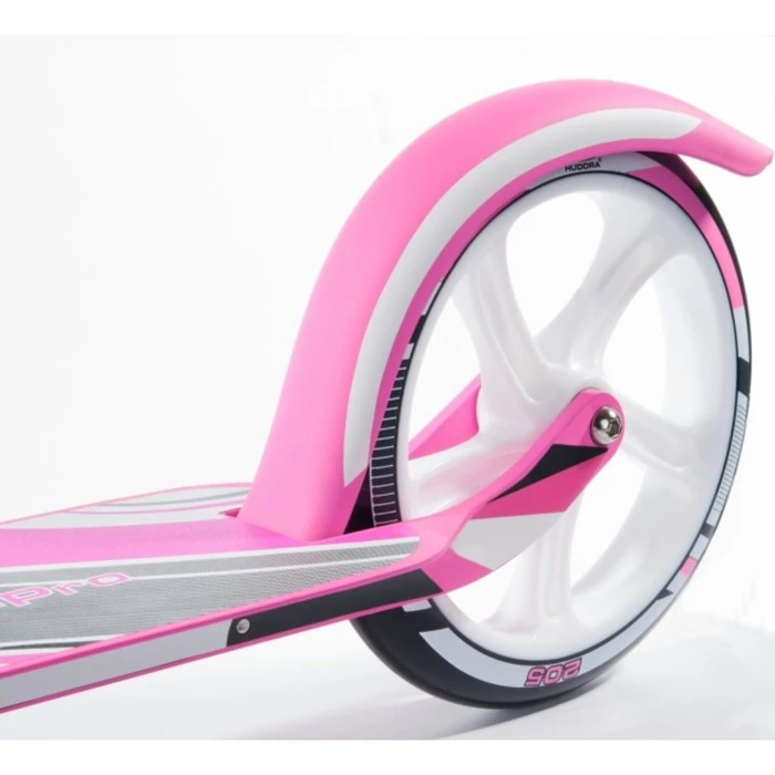 Самокат HUDORA Big Wheel RX-Pro 205, цвет бело-розовый 