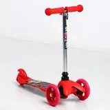 Самокат детский стальной "Человек-паук", колеса PU 120/80 мм, ABEC 7 