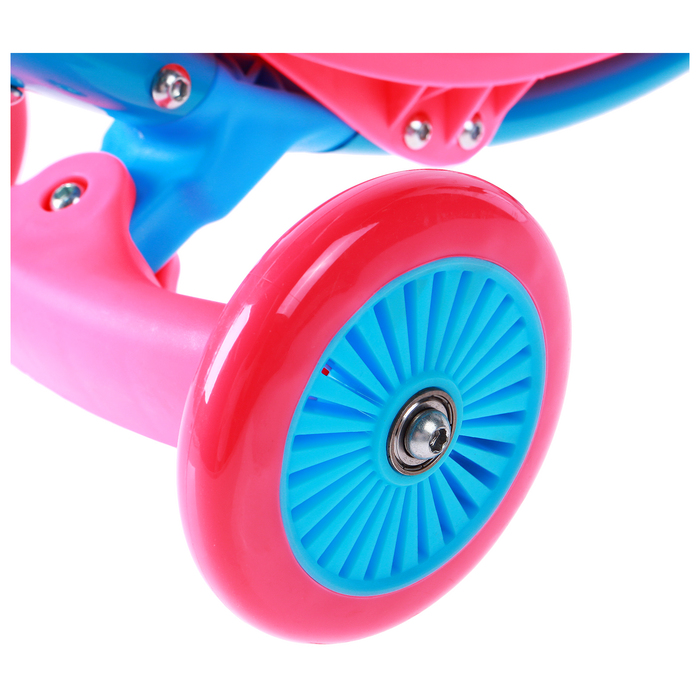 Самокат стальной, колеса PVC d=120/80 мм, ABEC 7, цвет розовый 
