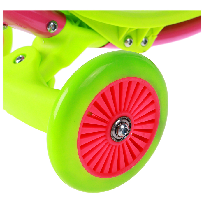 Самокат стальной, колеса PVC d=120/80 мм, ABEC 7, цвет зеленый 