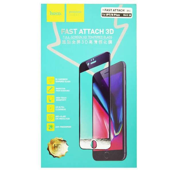 Защитное стекло Hoco для iPhone 7 Plus / 8 Plus Black - фото 3