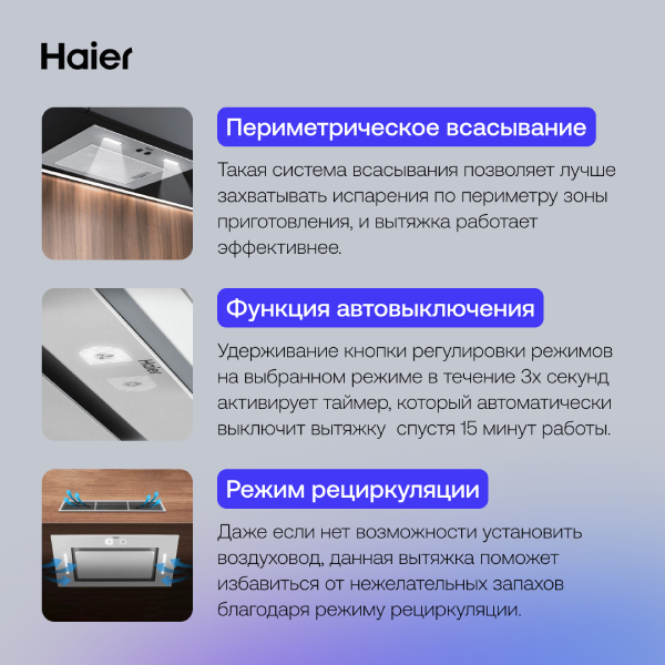 Вытяжка Haier HVX-BI662X - фото 4