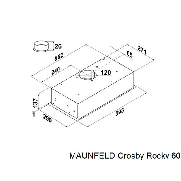 Вытяжка MAUNFELD Crosby Rocky 60 Glass White - фото 6