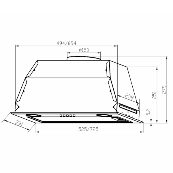 Вытяжка LEX GS BLOC P 600 White - фото 9