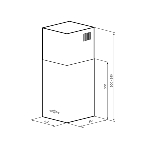 Вытяжка LEX MONO 400 White - фото 3