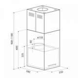 Вытяжка LEX TUBO QUATTRO ISOLA - фото 4