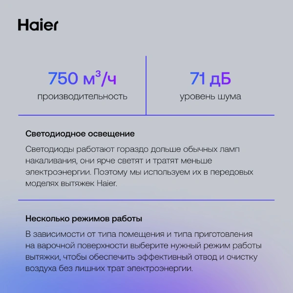 Вытяжка Haier HVX-C481LX - фото 7