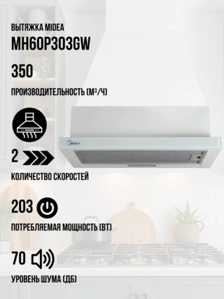 Вытяжка Midea MH60P303GW - фото 2