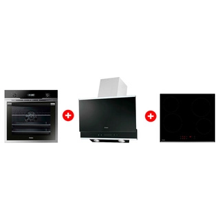 Комплект Вытяжка Haier HVX-W672GBX + Стеклокерамическая варочная поверхность Haier HHY-C64RVB + Встраиваемый духовой шкаф Haier HOD-PM08VGBX 