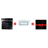 Комплект Вытяжка Haier HVX-BI652GW + Встраиваемый духовой шкаф Haier HOD-PM08VGBX + Газовая варочная поверхность Haier HHX-G64CNB 
