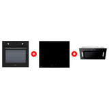 Жиынтық Haier ауа сорғышы HVX-BI652GB + Haier шыны керамикалық плитасы HHY-C64RVB + Haier кіріктірілген тұмшапеш HOX-P06HGB 