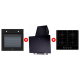Комплект Вытяжка Haier HVX-W692GB + Встраиваемый духовой шкаф Haier HOX-P06HGB + Газовая варочная поверхность Haier HHX-G64CNB 