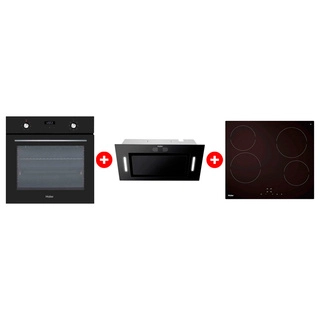 Жиынтық Haier ауа сорғышы HVX-BI652GB + Стеклокерамическая варочная поверхность Haier HHY-C64NVTB + Haier кіріктірілген тұмшапеш HOX-P06HGB 