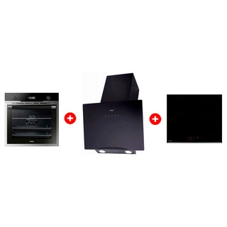 Комплект Вытяжка Haier HVX-W692GB + Стеклокерамическая варочная поверхность Haier HHY-C64RVB + Встраиваемый духовой шкаф Haier HOD-PM08VGBX 