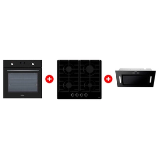 Комплект Вытяжка Haier HVX-BI652GB + Встраиваемый духовой шкаф Haier HOX-P06HGB + Газовая варочная поверхность Haier HHX-G64CNB 