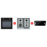 Жиынтық Haier ауа сорғышы HVX-BI652GB + Haier кіріктірілген тұмшапеш HOX-P06HGB + Haier газ пісіру беті HHX-M64CWFX 