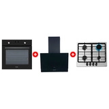 Комплект Вытяжка Haier HVX-W672GB + Встраиваемый духовой шкаф Haier HOX-P06HGB + Газовая варочная поверхность Haier HHX-M64CNX 