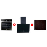 Комплект Вытяжка Haier HVX-W672GB + Стеклокерамическая варочная поверхность Haier HHY-C64NVTB + Встраиваемый духовой шкаф Haier HOD-PM08VGBX 