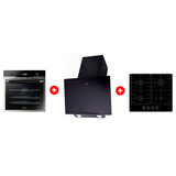 Комплект Вытяжка Haier HVX-W692GB + Встраиваемый духовой шкаф Haier HOD-PM08VGBX + Газовая варочная поверхность Haier HHX-G64CNB 