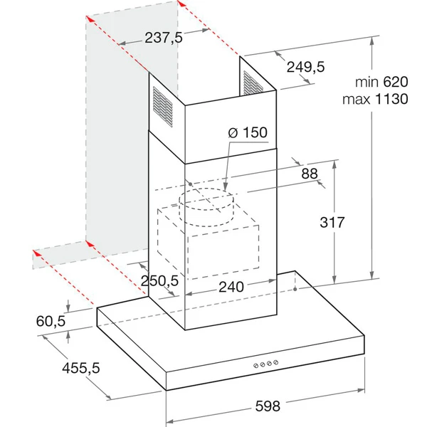 Вытяжка Hotpoint-Ariston HHBS 6.7F LT X - фото 3