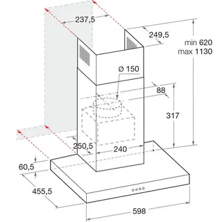 Вытяжка Hotpoint-Ariston HHBS 6.7F LT X