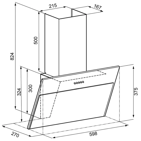 Вытяжка Krona Ester 600 White PB - фото 7